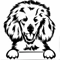 Dog Stencil Template Decoupage DIY Drawing Graffiti Hollow Template, 1個, CU4-0096