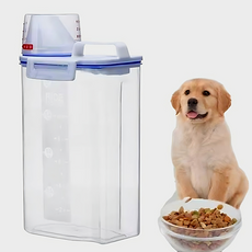 반려동물 사료보관통 밀폐 사료통 건사료 저장용기, B. 1.5kg 블랙
