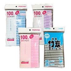 Non-no 儂儂 加長沐浴巾 搓澡巾, 1個, 竹炭款, 黑色, 1個裝