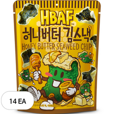 바프 허니버터 김스낵, 40g, 14개