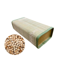 한일 편백이 들어있는 친환경 대나무 사각 베개 숙면 목침 캠핑, 편백 청대 사각 베개