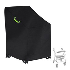 Rollator 워커 커버 방수 튼튼한 420D 노인을 위한 접이식 액세서리 2개의 반사 스트립 포함 바퀴와 시트가 있는 워커에 적합(블랙) 139614