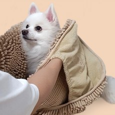 블루 뽀솜이 타월 반려동물 부드러운 극세사 목욕타올, 2개