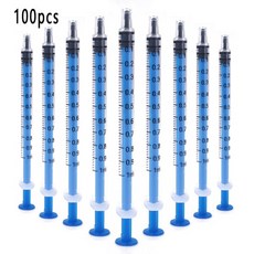 일회용 플라스틱 주사기 1ml 주사기 1cc 실험실 및 산업용 디스펜스 접착제 납땜용 바늘 없음, 01 1 미리리터