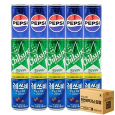 [한번에먹자] 미니캔 3종 혼합세트 / 펩시 + 칠성사이다 + 레쓰비 업소용, 15개, 175ml