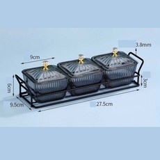 다용도 칸막이 스낵 접시 노래방 바 스낵 과일 캔디 접시 WW 블랙 4칸, 블랙 * 2칸+{베이직} × 1개