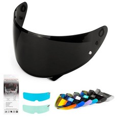 XINGWU HJC C10용 오토바이 헬멧 바이저 교체품 김 서림 방지 방수 필름 자외선 차단 HJ-34P 페이스 쉴드 (딥 그린), Deep Black