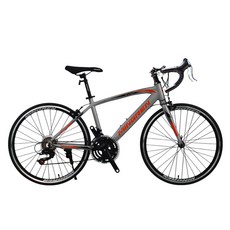 BIKEONE MG12 21速 24吋鋁合金彎把公路車小鐵人彎把跑車青少年入門專屬公路車小鐵人推薦款, 水泥灰橘, 1個