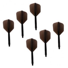 shangren 3x6 조각 투명 2BA 스레드 다트 샤프트 및 다트 플라이트 연결 블랙, 74mm, ABS, 1개
