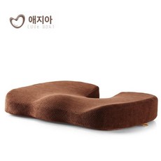 골반시트 꼬리뼈 지지대 메모리폼 사무실 의자방석 두꺼운, 체크패턴커피색