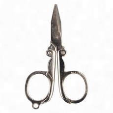 스텐레스 소형 접이식 미니 가위 휴대 날카로운 여행 소지품 커팅 공예 재봉, 1개, 기본