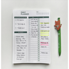 컬러 타임플래너 A5 100매 3type, 1개, 그린