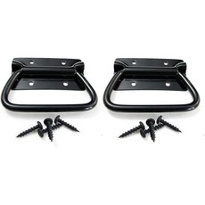 2개 세트 신뢰할 수 있는 하드웨어 0540BK 표면 장착 가슴 손잡이 및 나사 검정색