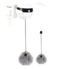 電動逗貓玩具 自動升降逗貓球 貓咪自嗨棒 磨牙球 小貓寵物玩具 新北出貨, 伸縮球貓玩具+一隻替換裝, 1個