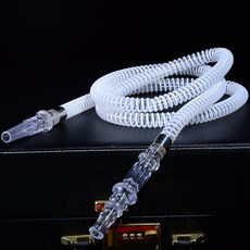阿拉伯水煙壺水煙纏繞管1.8m米白管黑色伸縮管菸嘴大頭配件, 1個, 1.8m白管:無規格