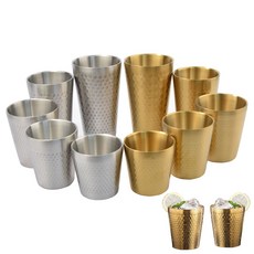 벌집 이중진공 304스텐컵 진공 보온보냉 냉장고컵 2p 175ml 260ml 300ml 350ml 450ml 550ml, 4개, 실버