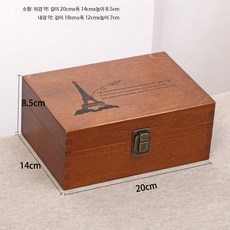 영정사진 보관함 장례 정리 원목 상자 유품 사진 정리함 골동품 보관함, 1개, 소형 C타입 손잡이X