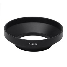 디지털 카메라 액세서리와 호환되는 39 40.5 43 46 52 55 58 62mm 카메라 금속 렌즈 후드 광각 나사 장착 렌즈 후드, 1개, 49mm