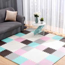 하나우 강아지매트 층간소음방지 애견 퍼즐매트 충격흡수 30cm 9장 50cm 4장 1세트, 커피