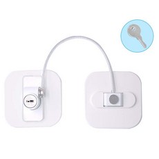 치트몰 냉장고 사물함 안전 잠금 시건 장치 열쇠형 화이트, 1개