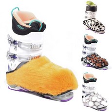 스키부츠커버 여성용 투어링 패스너 컨트리 커버 부츠, 팬더(짧은털)