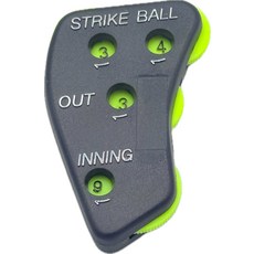 裁判計分器，局數好球出局數計數器，輕巧耐用滾輪設計，多功能適用裁判計分工具, 1個, 黑色