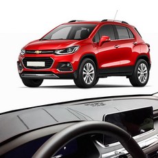 더뉴트랙스 가죽 대시보드커버 자동차 대쉬보드 차량용 논슬립 대쉬보드 자동차 덮개 차량용 가죽 커버 선 dew+93248OE, 전방추돌-유_레드스티치