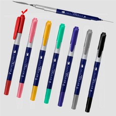 브러쉬 일반닙 빨강 컬러붓펜 일본붓펜 쏙템, 1개