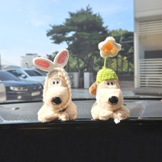 라라베리 와이퍼 깜박이인형 차량 악세사리 인형 차꾸미기, 1개, 핑크리본