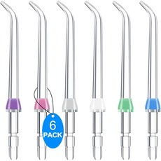 워터 플로서 교환용 칩 교체용 클래식 제트 팁 Waterpik Flosser 구강 세정기 및 치과용 플로서용 클래식 제트 칩 6개, 1개, 상세페이지 참조