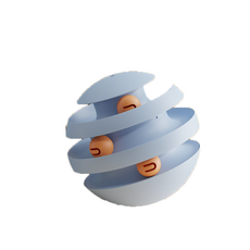 三層軌道滾球貓玩具 球型設計不易傾倒 簡約風格 安全材質 貓咪互動玩具, 霧霾藍, 1個