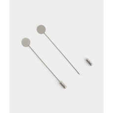퀼트스타 부토니에 브로치 장식핀 2개입, 실버, 1개