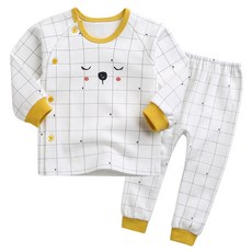 그린베베 봄가을 영유아용 큐티사각 양면내의