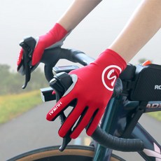 HUWAI 騎行手套，夏季防曬、透氣、減震、防滑, 【S款全指】ZT 黑色,2XL：建議掌寬【9-9.5cm】, 1個