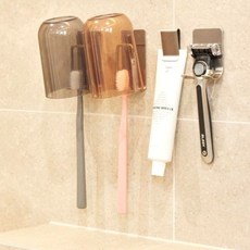 바스텐 무타공 스텐 칫솔걸이 세트, 2인세트, 1세트