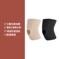 運動護膝透氣夏季超薄款半月板支撐膝蓋韌帶保護護具矽膠防滑, 1個, 黑色【S号】