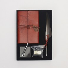 루아 퀼 딥펜 다이어리 세트 깃털펜 만년펜 켈리그라피 고전 깃펜 만연필