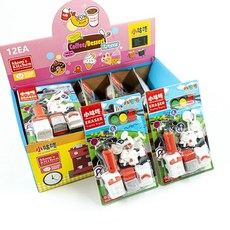 小咕咚 造型橡皮擦，多款主題可選，仿真食物、動物、交通工具、太空、機器人、女孩系列，趣味可拆裝設計, 1個, 消防車3010-22