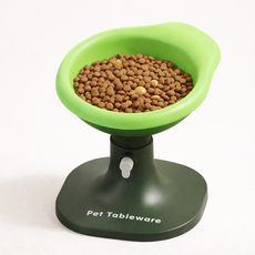 위시피키 관절보호 높이조절 강아지 밥그릇, 1개, 아보카도