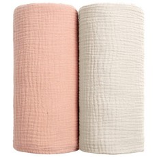 Lulumoon 아기 모슬린 포대기 담요: 신생아를 위한 부드러운 속싸개 담요 - 중립용 면 2팩별이 빛나는 하늘 그레이 128759, L-피치