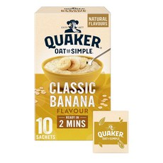 퀘이커 오트 10개입 1팩 바나나 Quaker Oats So Simple Banana (10 x 34.8 g), 1개, 34.8g