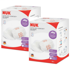 德國NUK 超乾爽拋棄式防溢乳墊 60片X2盒, 1個