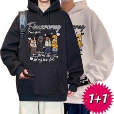 1 + 1 남성티셔츠 루즈핏 후드티 긴팔티 맨투맨 티 캐주얼 JDO25122938 38