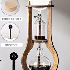 아이스 드롭 커피 냄비 차가운 추출 나무 손 세트 브루, 아이스 드롭 No.9 (로그 컬러 선반)