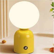 동글 터치스탠드조명 옐로우 책상스탠드