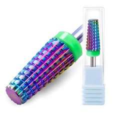 네일드릴비트 전문가용 파츠 각질 FANTEXY 332 카바이드 네일 드릴 비트 컬러 코팅 젤 폴리시 제거용 텅스텐 세트 파일 테크 용품 매니큐어 페디큐어 큐티클 폴리싱 초거친, C, 1