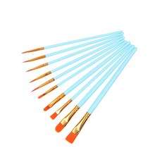 생활의지혜 미술 수채화 붓 혼합 10종 세트, 1세트, 스카이블루