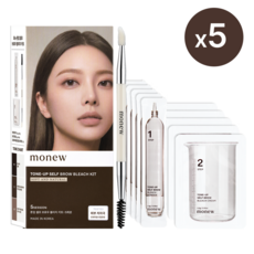 모뉴 톤업 셀프 브로우 블리치 탈색제 5회분, 5개, 4g