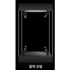 led 회전 장식장 피규어 디스플레이 보관 턴테이블 케이스 진열대 아크릴 건담 건프라, 20cm, 블랙