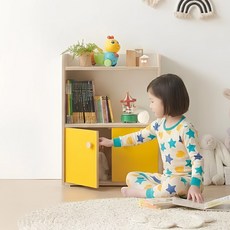 AAHUT 토리움 책장 유아 교구장 아기 2단 책장 3칸 아이방 어린이 600, 크림화이트